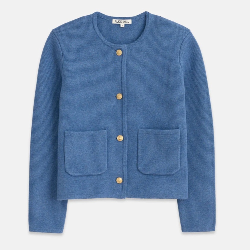 Alex Mill Paris Sweater Jacket blue, Small (never worn)
